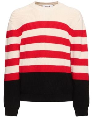 MSGM Cotton Jumper - Red