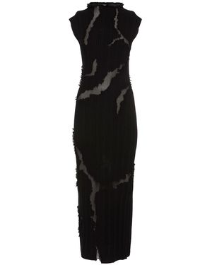 McQueen ウールブレンドドレス - ブラック