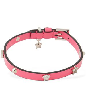 Versace Medusa レザーチョーカー - ピンク