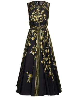 Giambattista Valli Midikleid Aus Popeline - Schwarz