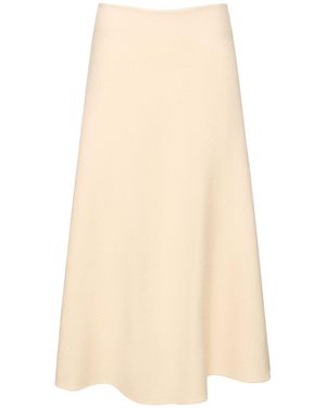 Jil Sander ボイルドウールスカート - ナチュラル