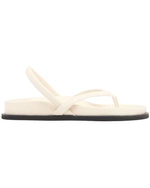 St. Agni 10mm Hohe Zehenstegsandalen Aus Leder - Natur