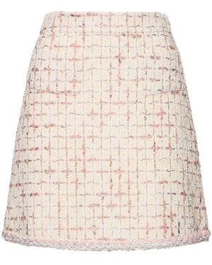 Giambattista Valli Minirock Aus Bouclé - Weiß