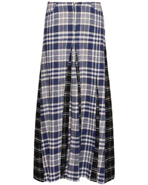 Our Legacy Maxi-rock Aus Baumwolle Mit Karomuste "rebel" - Blau