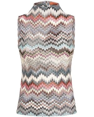 Missoni Fitted Turtleneck Top - Grey
