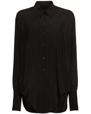 Maison Margiela ビスコース長袖シャツ - ブラック