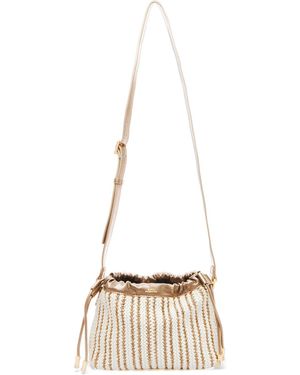 A.P.C. Ninon Raffia Effect Clutch - White