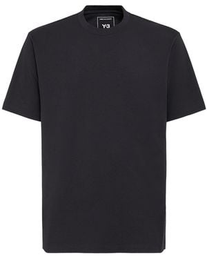 Y-3 Herren Kurzärmliges T-Shirt Aus Baumwolle „Gfx“ - Schwarz