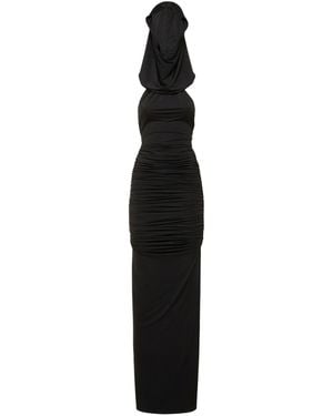 ワンピース GIUSEPPE DI MORABITO Black Jersey Dress with Chain Detail GIUSEPPE DI MORABITO Jersey Dress With Chain Detail in Black