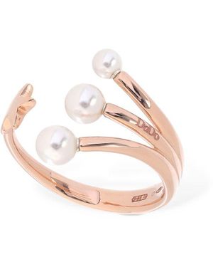 Dodo 9kt Rose Gold Stellina Ring - Pink