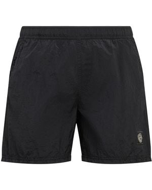 Stone Island Herren Shorts Aus Econyl - Schwarz