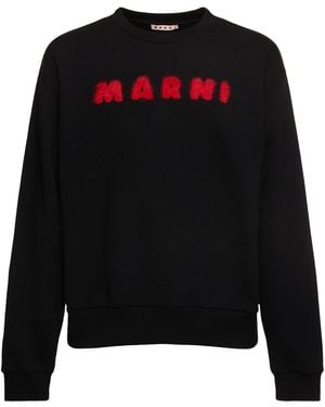 Marni Herren Sweatshirt Aus Baumwolle - Schwarz