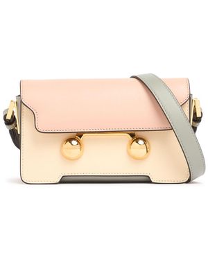 Marni Mini Trunkaroo Leather Shoulder Bag Unique - Natural