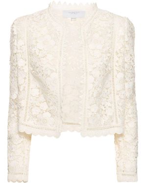 Giambattista Valli マクラメコットンジャケット - ナチュラル
