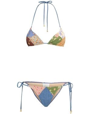 Zimmermann Damen Mini-Triangle-Bikini Aus Baumwolle „Lucky“ - Weiß