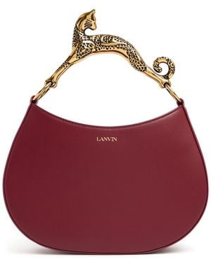 Lanvin Cat Leather Hobo Bag - Purple