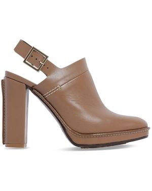 Max Mara Clos レザークロッグサンダル 90mm - ブラウン