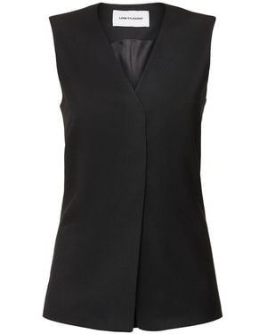 Low Classic Wool Blend Vest - Schwarz