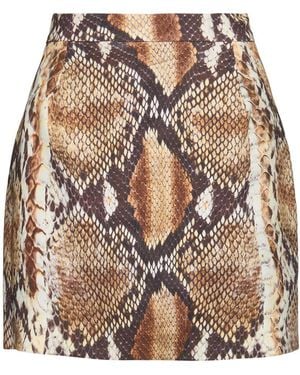 Roberto Cavalli プリント入り ストレッチビスコースミニスカート - マルチカラー