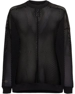 Rick Owens Herren Champion Jumbo Mesh Sweatshirt - Schwarz