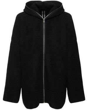 Rick Owens Gimp ニットフーデッドジャケット - ブラック