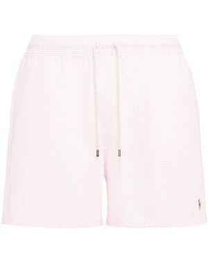 Polo Ralph Lauren Herren Badeshorts Aus Seersucker „Traveler“ - Pink