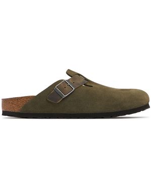 Birkenstock Boston スエードミュール - グリーン