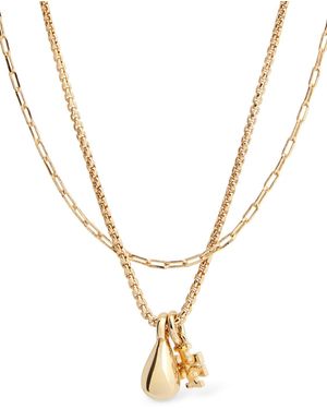 Tory Burch Good Luck レイヤードチェーンネックレス - メタリック