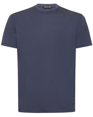 メンズ Tom Ford リヨセル&コットンtシャツ ブルー | Lyst