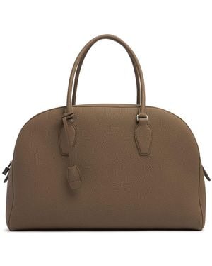 The Row Matte Narbledertasche "15.75 India" - Braun