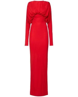 16Arlington Vernest Jersey Long Gown - Red