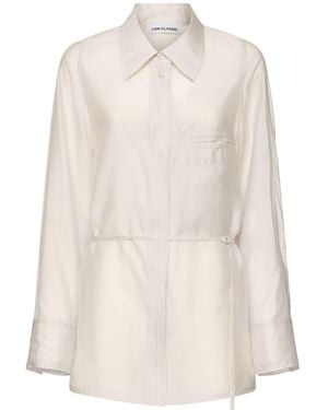 Low Classic Damen Sheer Tencel Shirt - Natur
