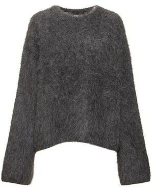 TOTEME Strickpullover Aus Alpakamischjacquard - Grau