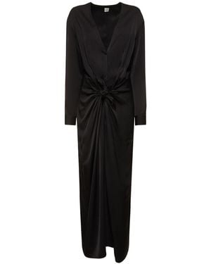 TOTEME Langes Kleid Aus Viskosesatin - Schwarz