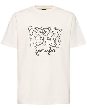 INBETWEENERS ユニセックス"famiglia" ジャージーtシャツ - ナチュラル