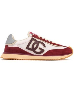 Dolce & Gabbana Aria Nylon Lace-up Trainers - Pink