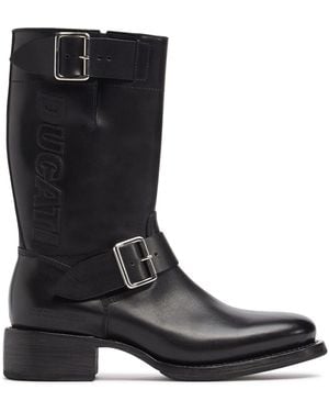 DSquared² Herren Lederstiefel „Ducati“ - Schwarz