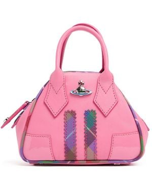 Vivienne Westwood Mini Tasche Aus Nappaleder "yasmine Chain" - Pink