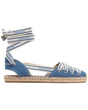 Zimmermann 10Mm Sol Flat Espadrilles Den - Blue