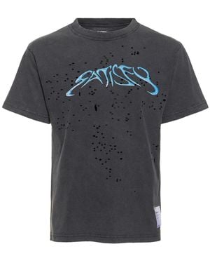 Satisfy Baumwoll-t-shirt "mothtech" - Schwarz