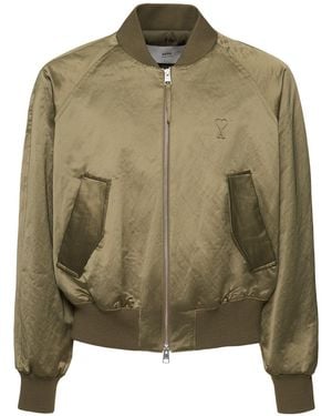 Ami Paris Adc コットンブレンドボンバージャケット - グリーン