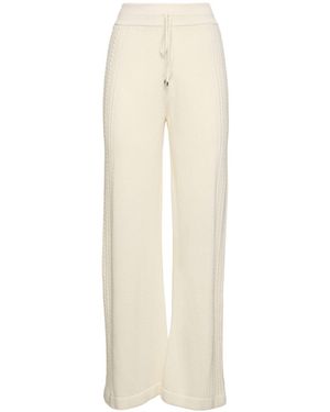 Ermanno Scervino Embroidered Knit Joggers - Natural