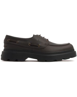 Tod's Herren Bootsschuhe Aus Leder - Schwarz