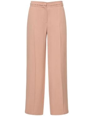 Mugler Gerade Baggy-hose Mit Haken - Natur
