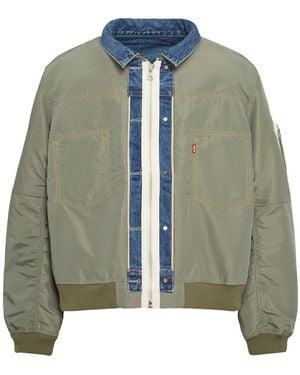 Sacai Herren Wendbare Twill- Und Denimjacke „Levi's“ - Grün