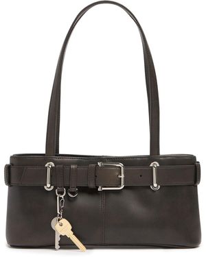 OSOI Mini Schultertasche Aus Leder "brocle" - Schwarz