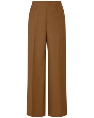 McQueen Herren Weite Hose Aus Wollmischung - Braun