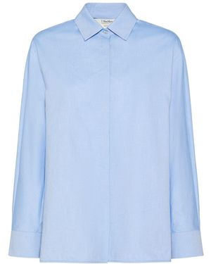 Max Mara Conero コットンオックスフォードシャツ - ブルー