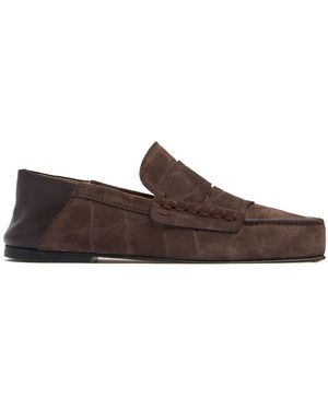 Jacquemus Les Mocassins Carre スエードローファー 10mm - ブラウン