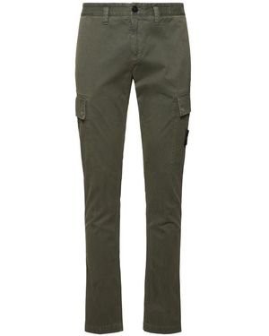 Stone Island Hose Aus Stretch-baumwolle - Grün